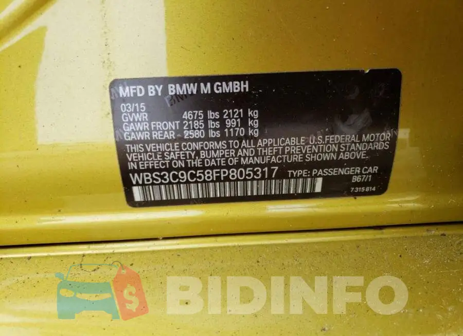 WBS3C9C58FP805317 Photo# 12