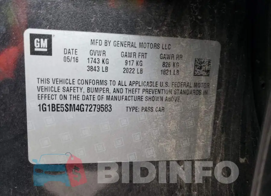 1G1BE5SM4G7279583 Photo# 12