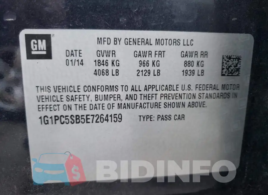 1G1PC5SB5E7264159 Photo# 13