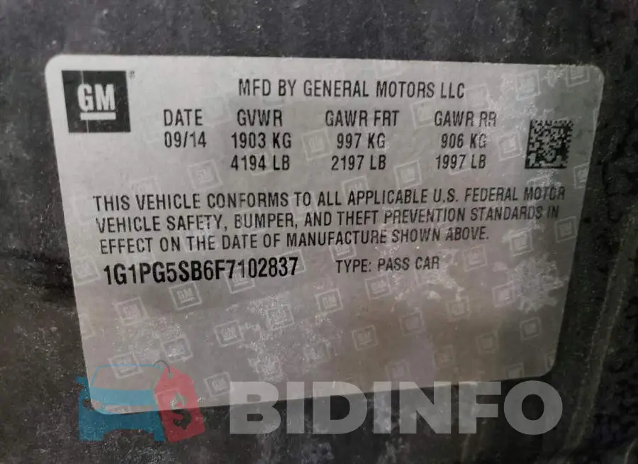 1G1PG5SB6F7102837 Photo# 12