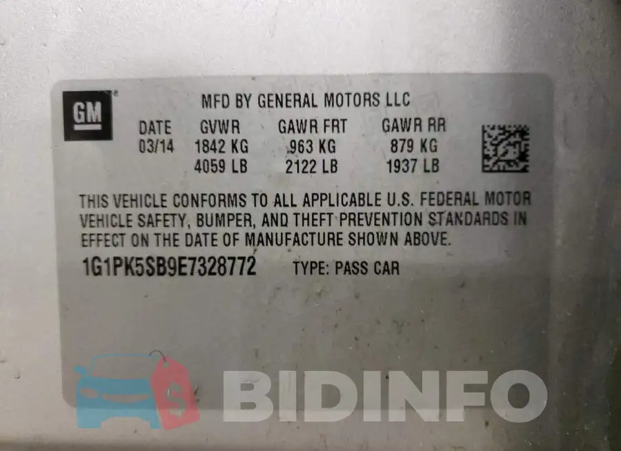 1G1PK5SB9E7328772 Photo# 12