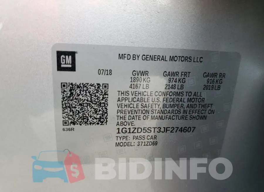 1G1ZD5ST3JF274607 Photo# 10