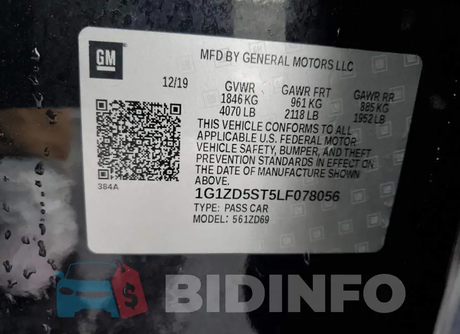 1G1ZD5ST5LF078056 Photo# 12