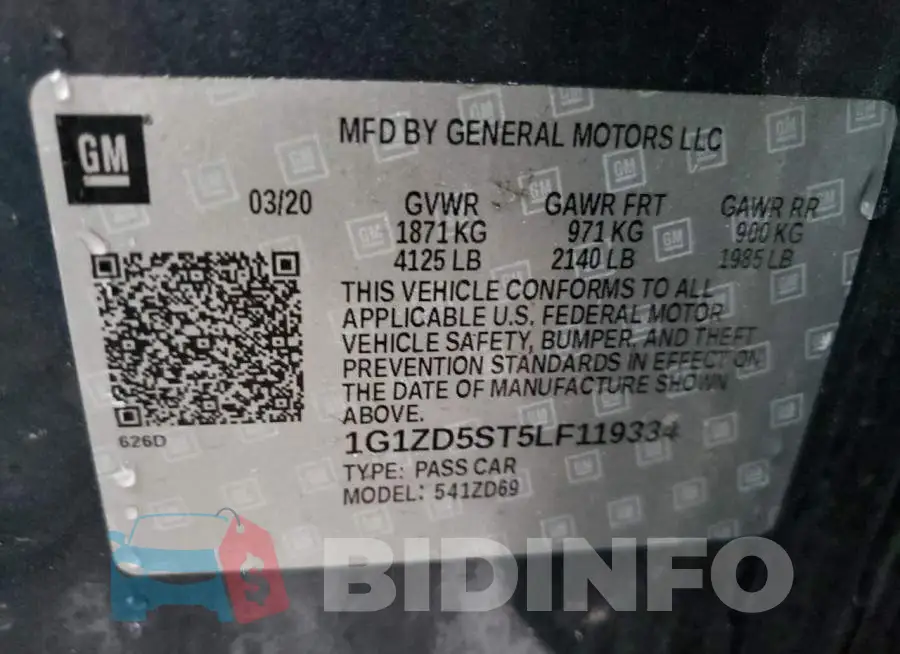 1G1ZD5ST5LF119334 Photo# 12