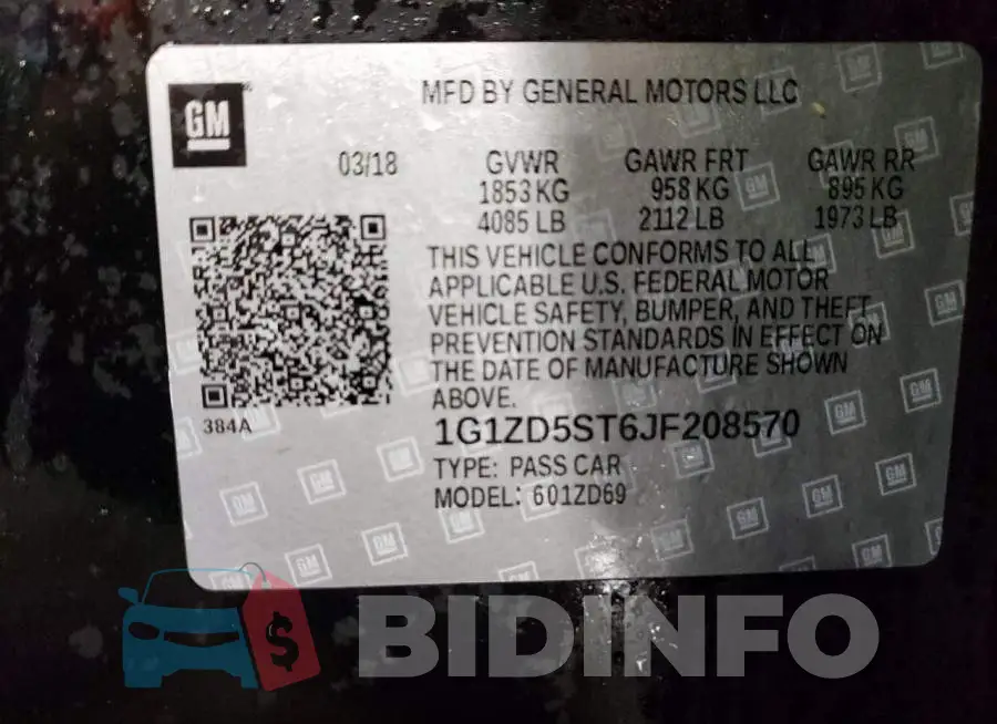 1G1ZD5ST6JF208570 Photo# 12