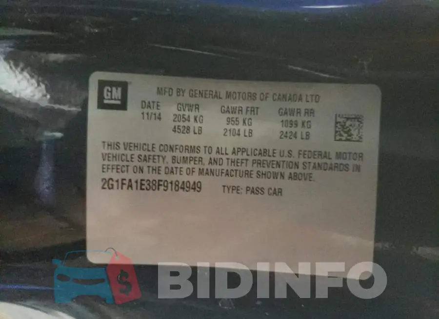 2G1FA1E38F9184949 Photo# 12