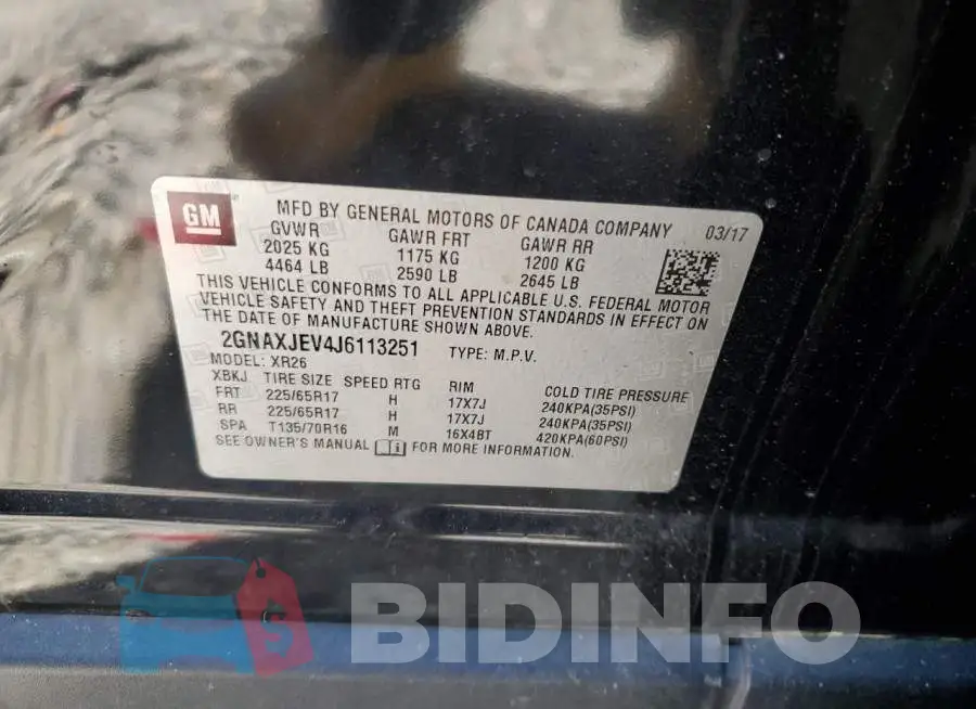 2GNAXJEV4J6113251 Photo# 13