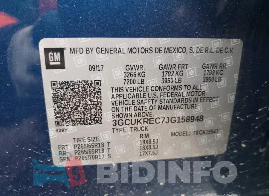3GCUKREC7JG158948 Photo# 10