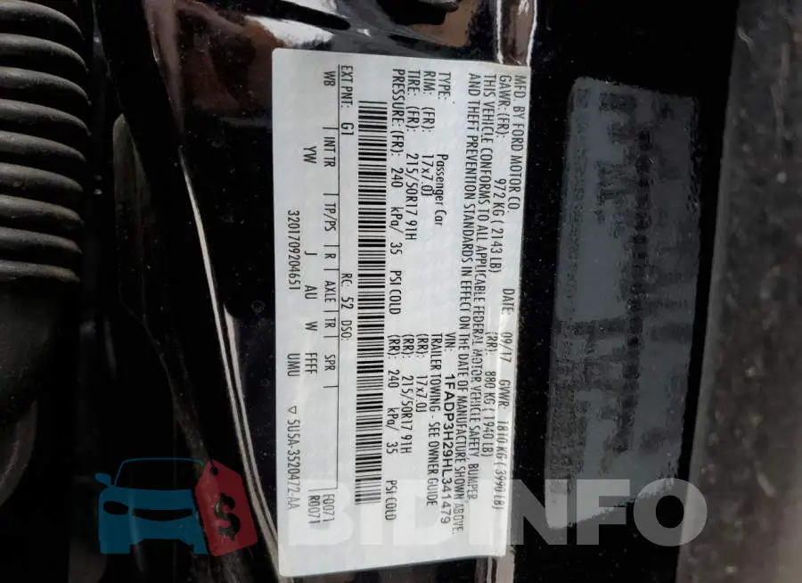 1FADP3H29HL341479 Photo# 12