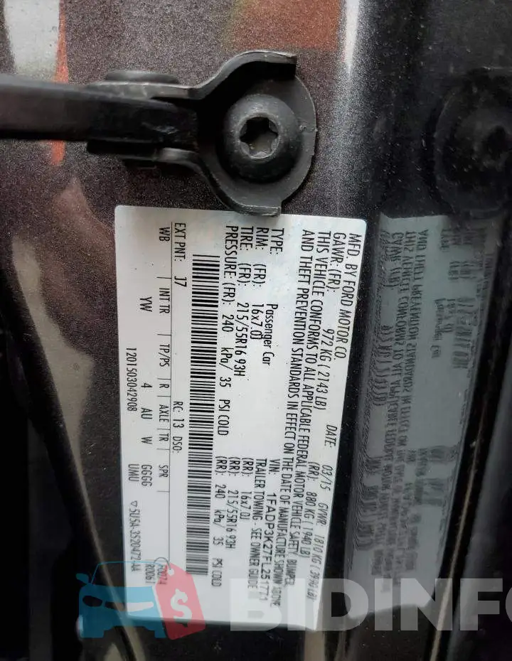 1FADP3K27FL251771 Photo# 12