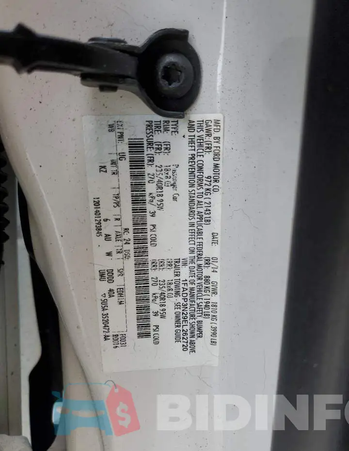 1FADP3N29EL262720 Photo# 12