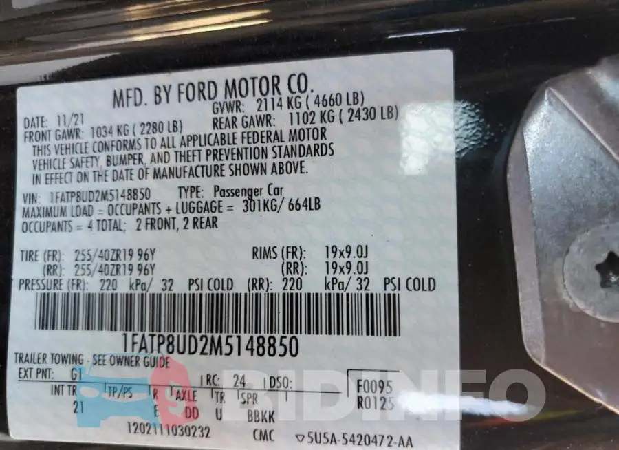 1FATP8UD2M5148850 Photo# 13