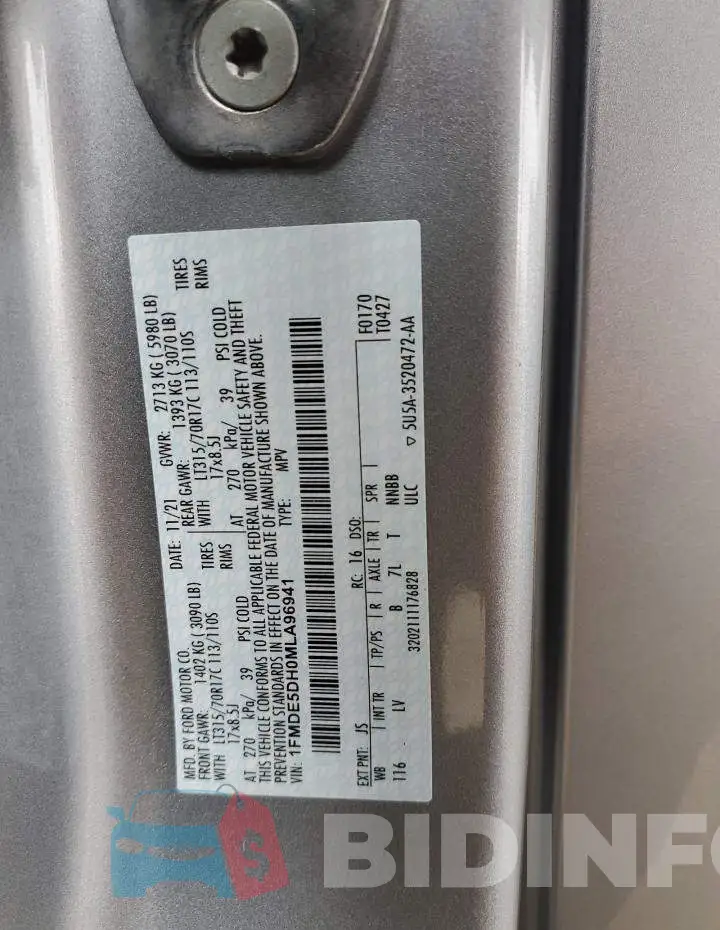 1FMDE5DH0MLA96941 Photo# 13