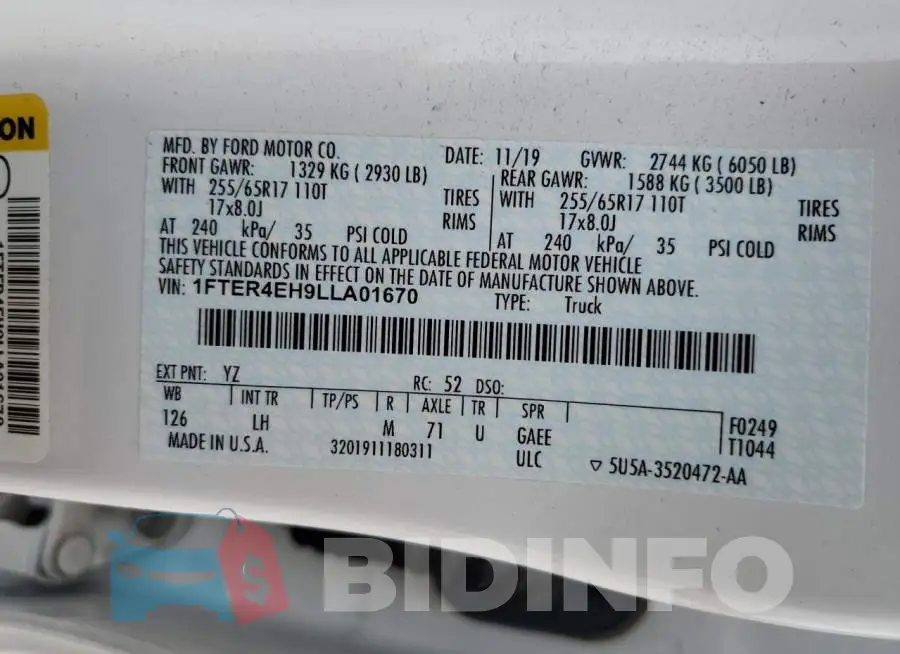 1FTER4EH9LLA01670 Photo# 12