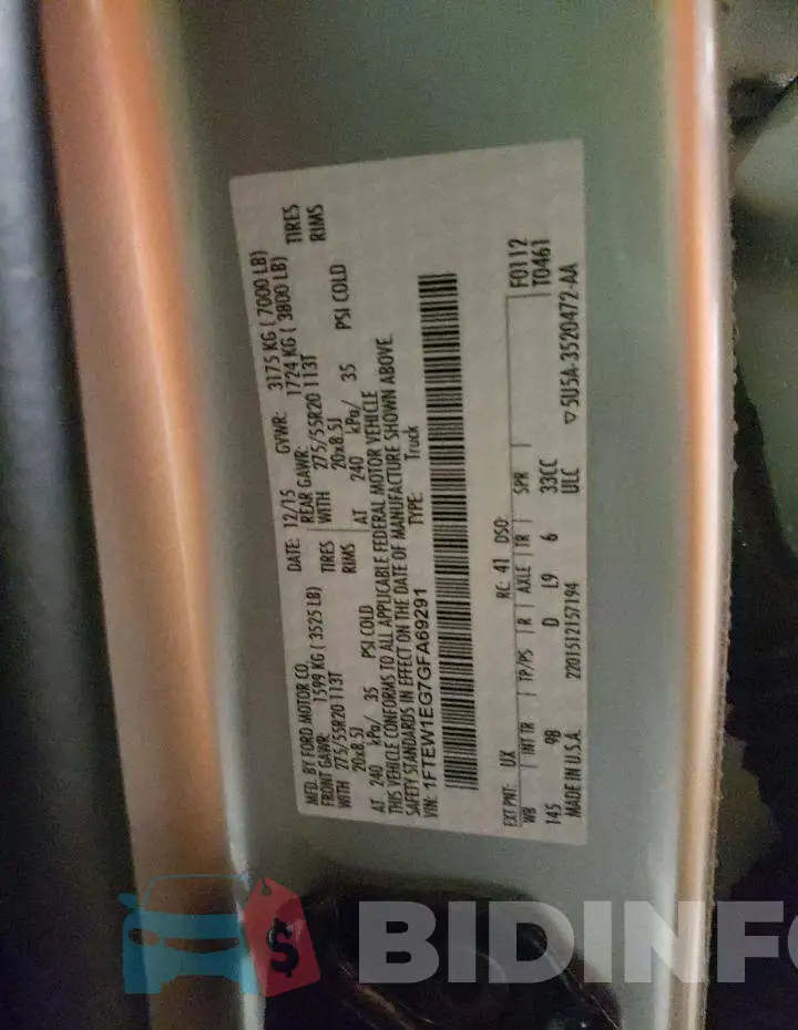 1FTEW1EG7GFA69291 Photo# 12