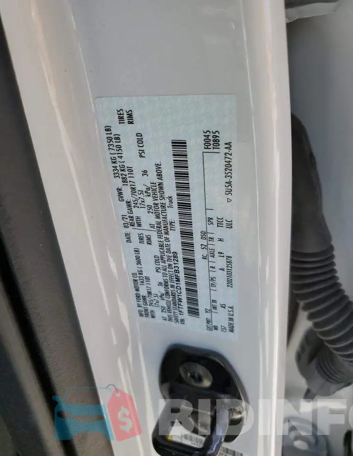 1FTFW1CD1MFB31289 Photo# 10