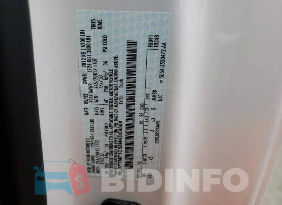1FTMF1C58NKD59508 Photo# 12