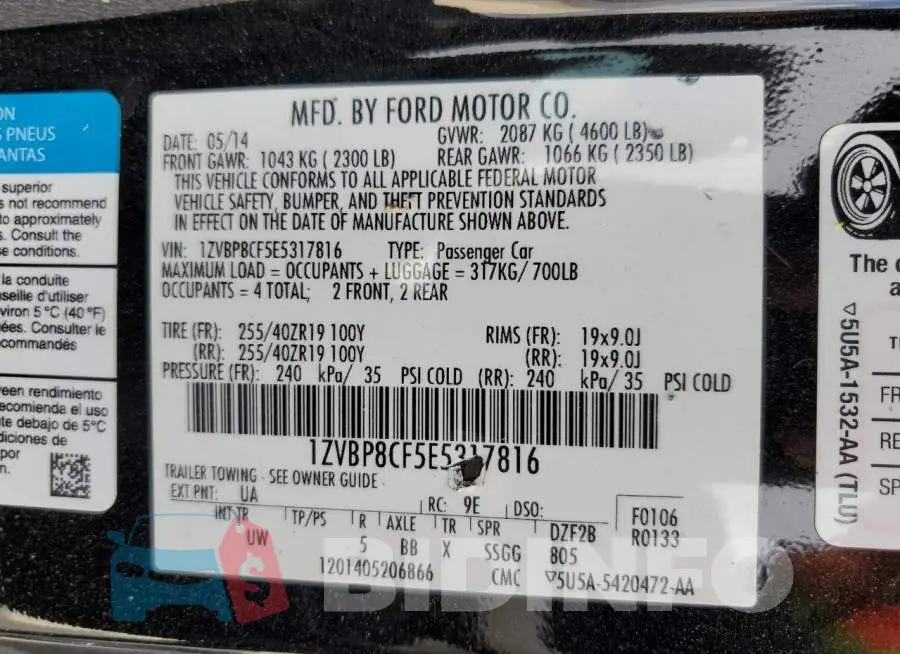 1ZVBP8CF5E5317816 Photo# 13