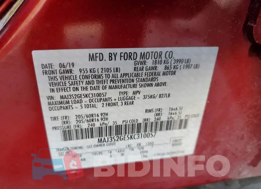 MAJ3S2GE5KC310057 Photo# 10