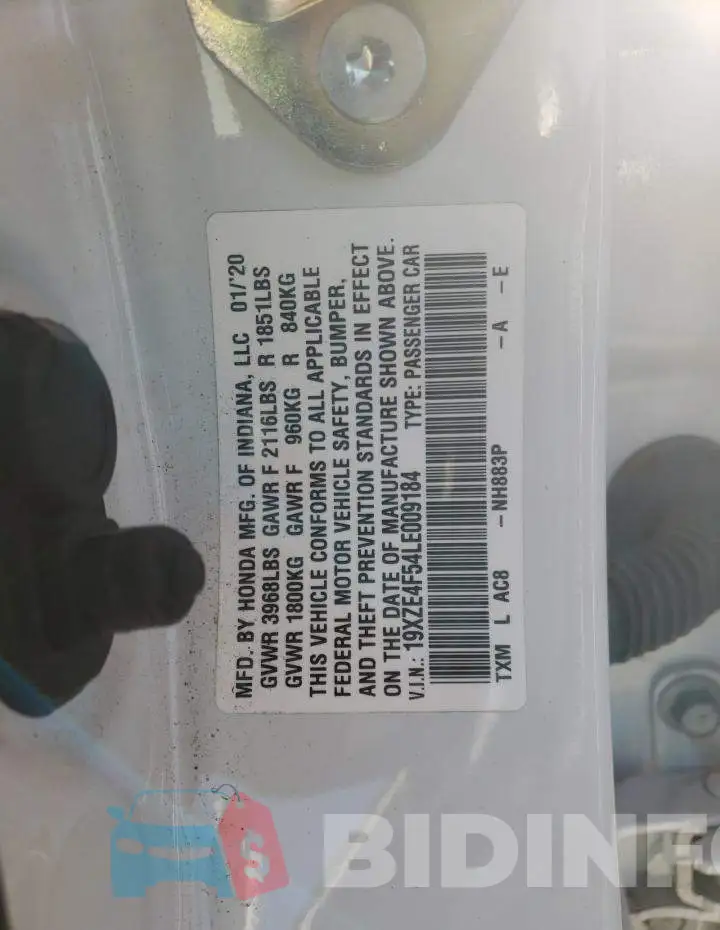 19XZE4F54LE009184 Photo# 12