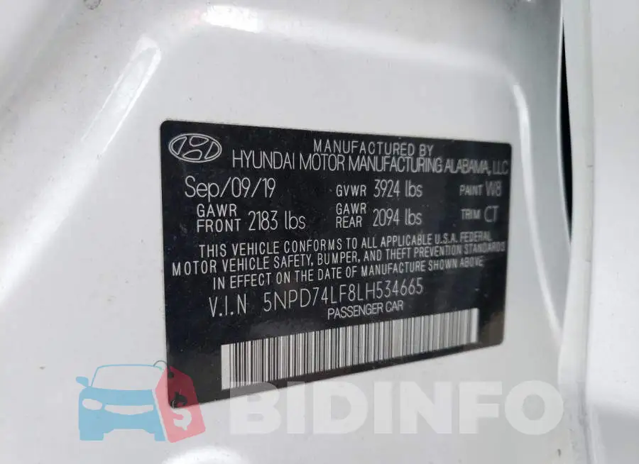 5NPD74LF8LH534665 Photo# 13