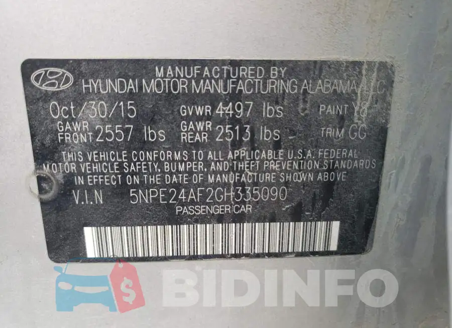 5NPE24AF2GH335090 Photo# 13