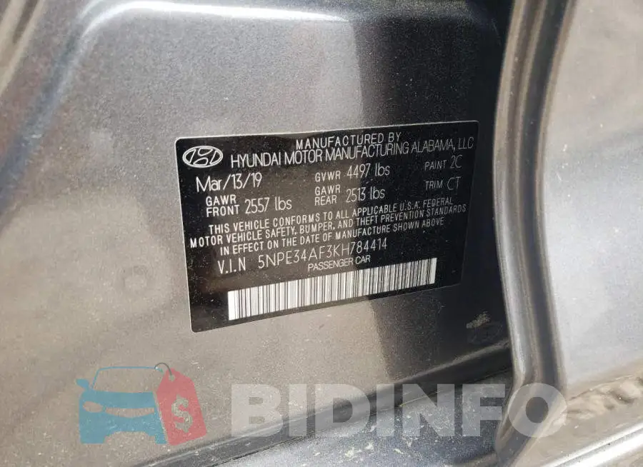 5NPE34AF3KH784414 Photo# 10