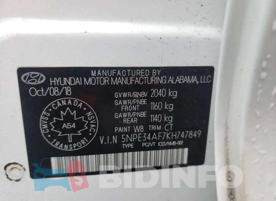 5NPE34AF7KH747849 Photo# 10