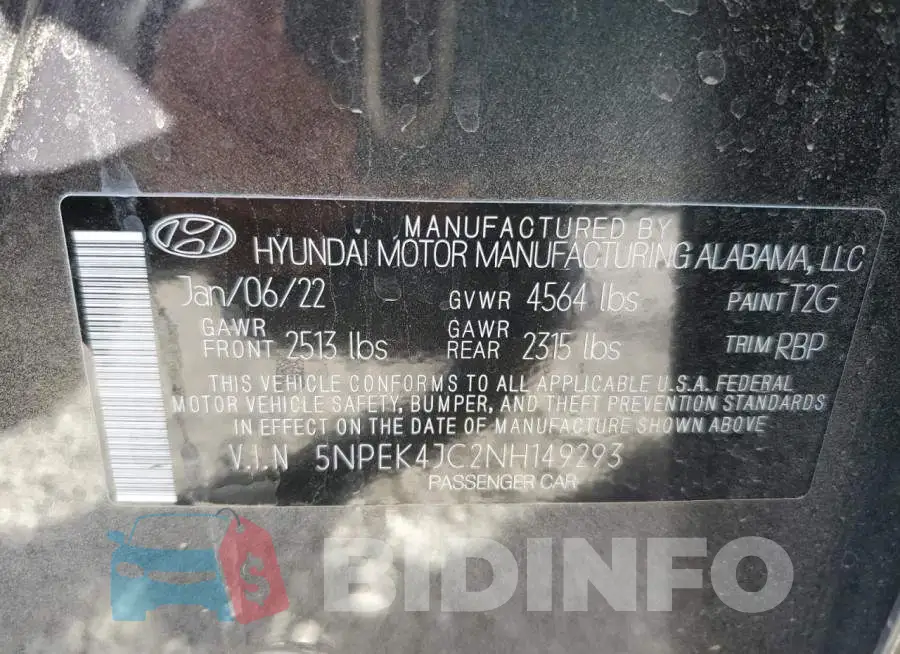 5NPEK4JC2NH149293 Photo# 12