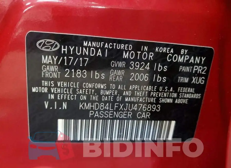 KMHD84LFXJU476893 Photo# 12