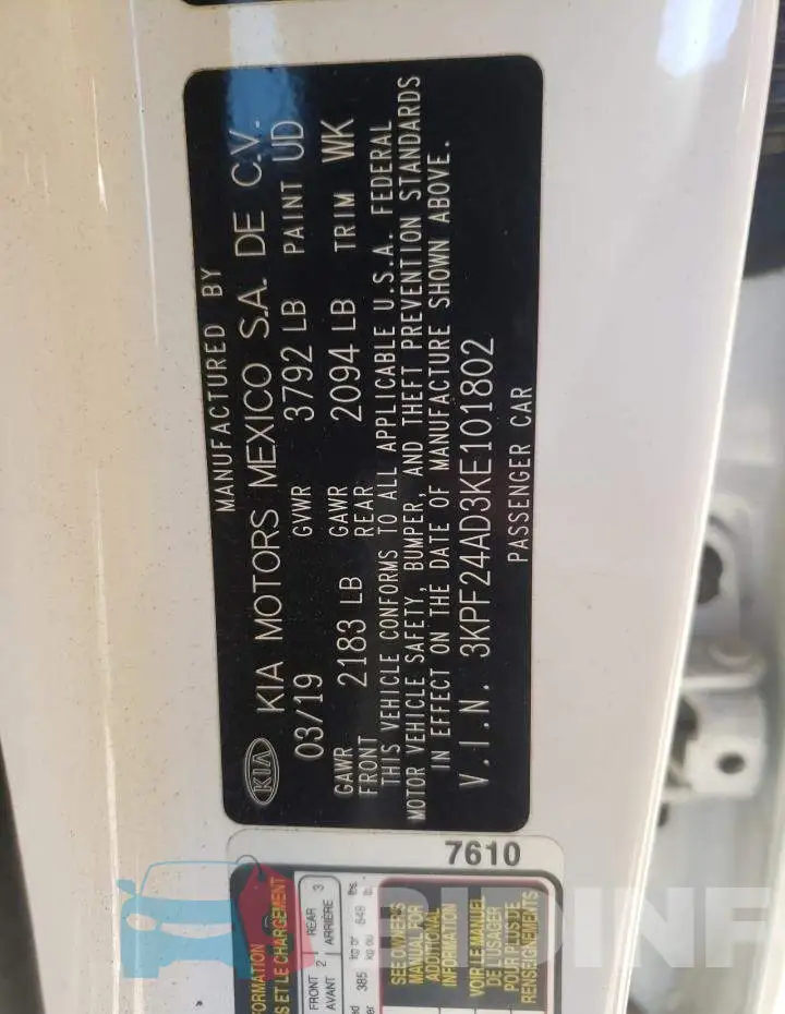 3KPF24AD3KE101802 Photo# 10