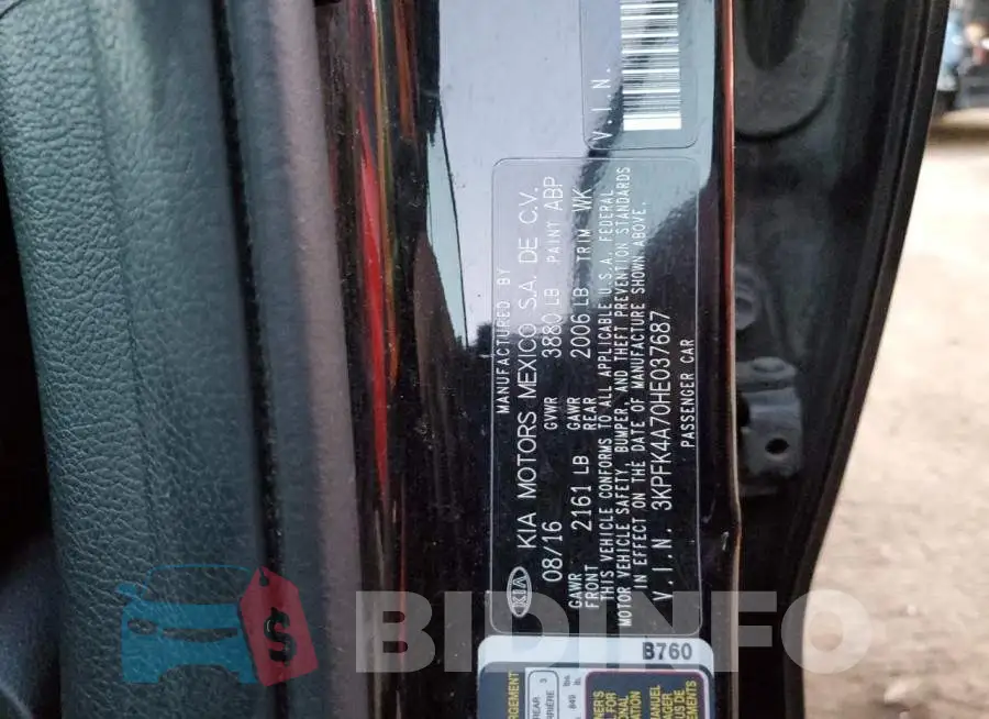 3KPFK4A70HE037687 Photo# 12