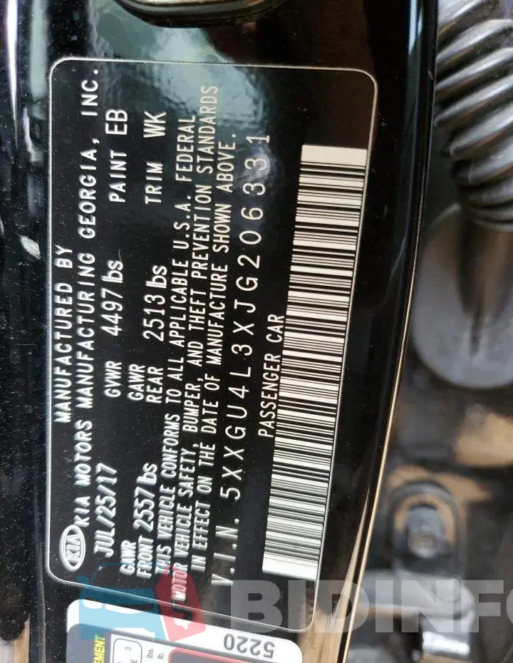 5XXGU4L3XJG206331 Photo# 10