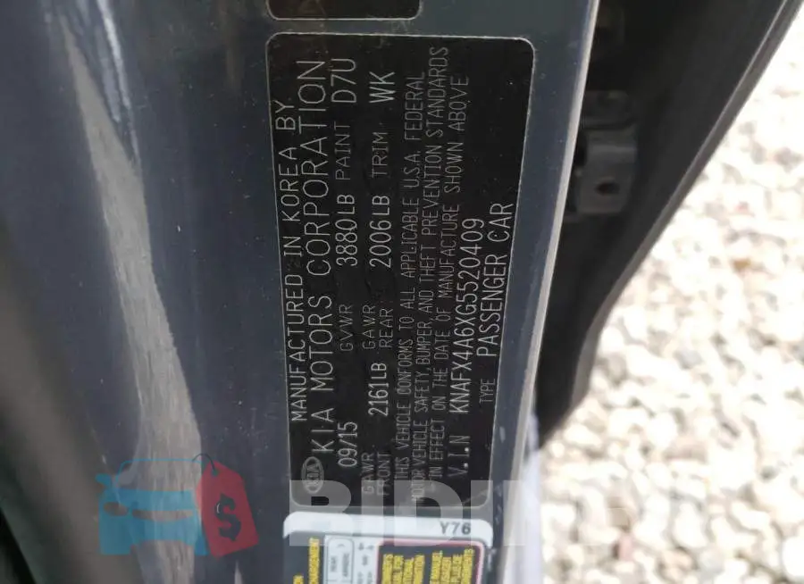 KNAFX4A6XG5520409 Photo# 12