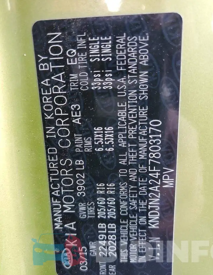 KNDJN2A24F7803170 Photo# 12