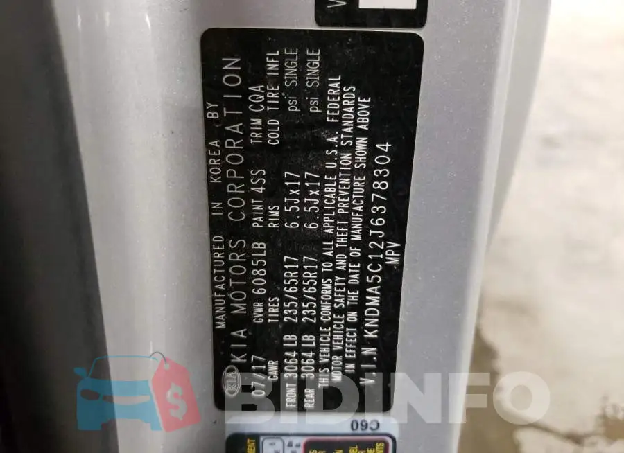 KNDMA5C12J6378304 Photo# 13
