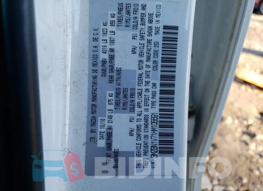 3MZBN1V71HM105691 Photo# 12