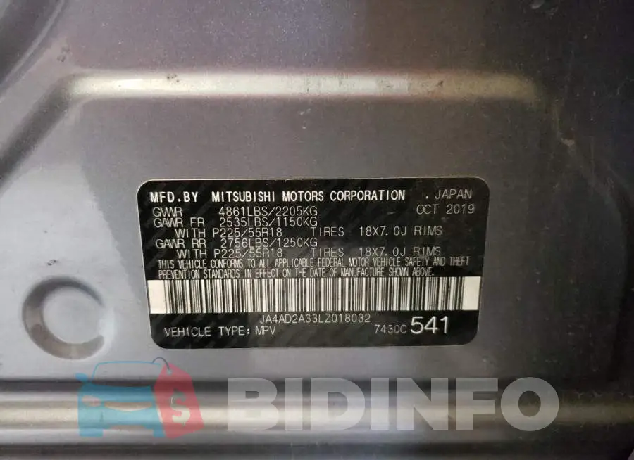 JA4AD2A33LZ018032 Photo# 13