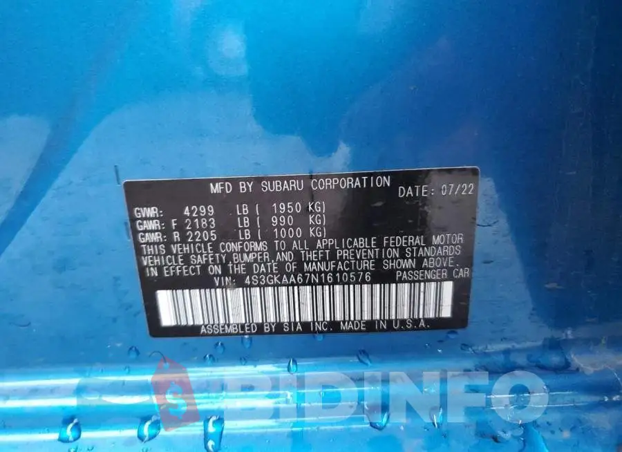 4S3GKAA67N1610576 Photo# 12