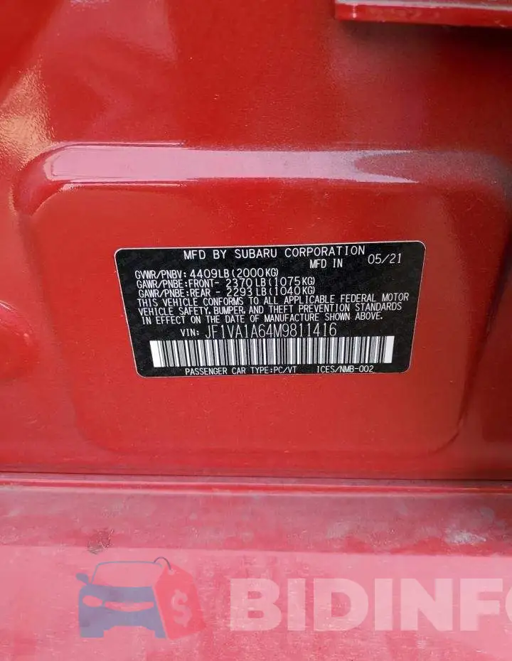 JF1VA1A64M9811416 Photo# 12