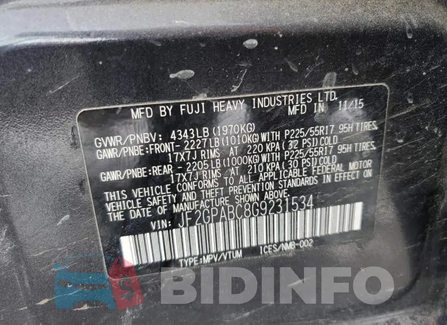 JF2GPABC8G9231534 Photo# 13