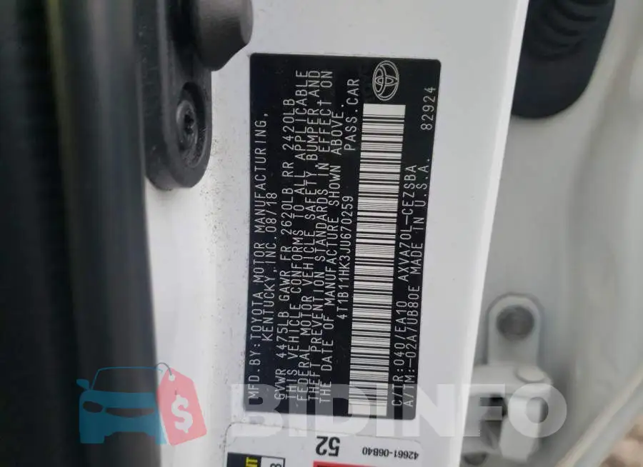 4T1B11HK3JU670259 Photo# 13