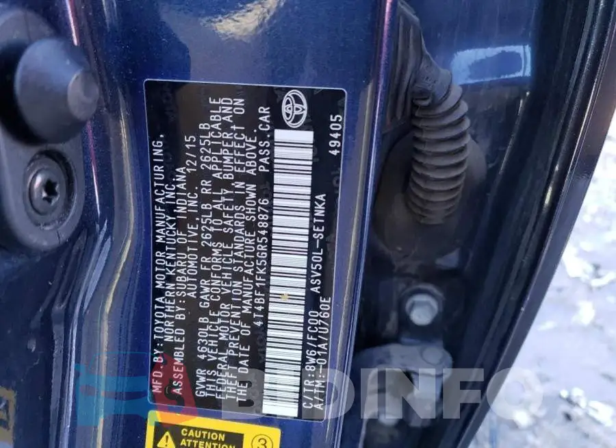 4T4BF1FK5GR548876 Photo# 13