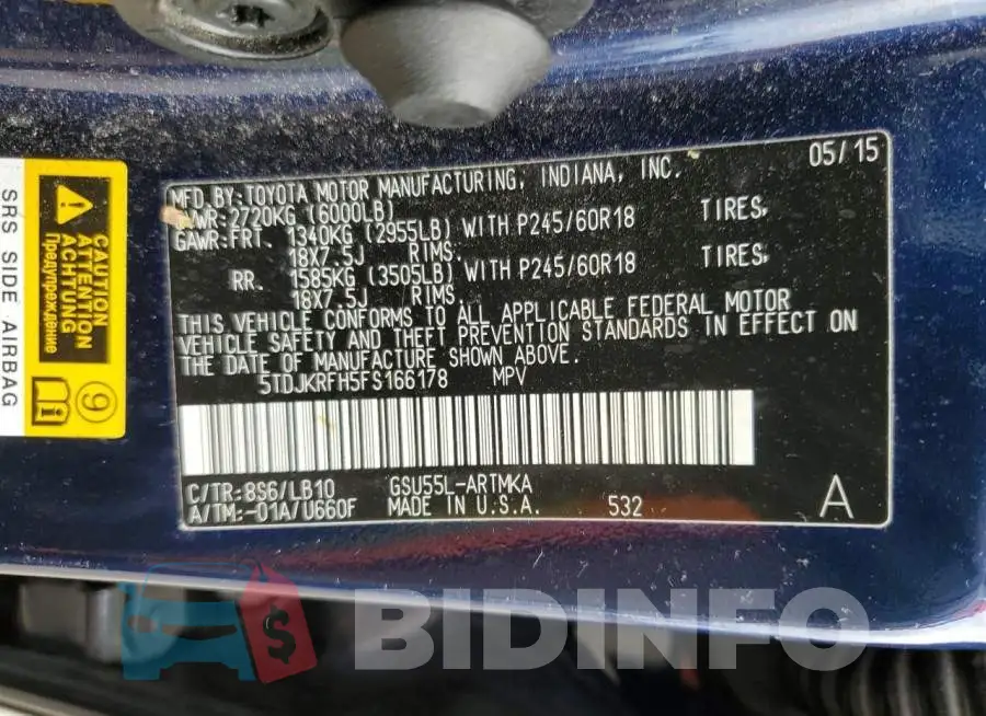 5TDJKRFH5FS166178 Photo# 10