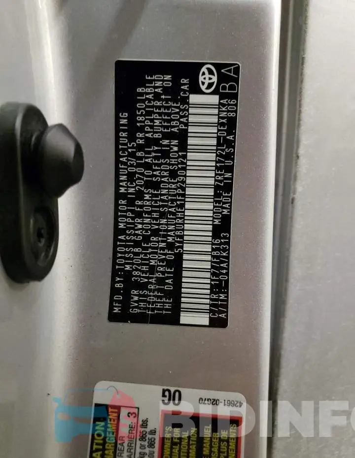 5YFBURHE1FP290121 Photo# 12