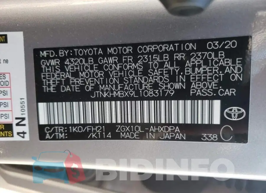 JTNKHMBX9L1083179 Photo# 10