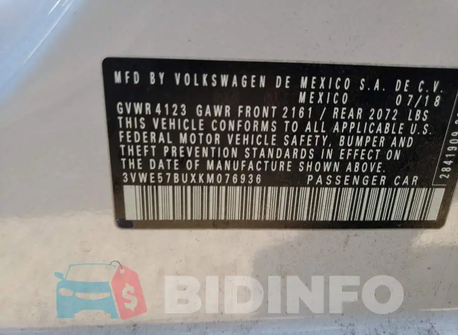 3VWE57BUXKM076936 Photo# 10