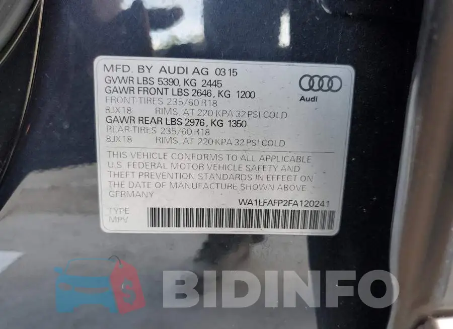 WA1LFAFP2FA120241 Photo# 13