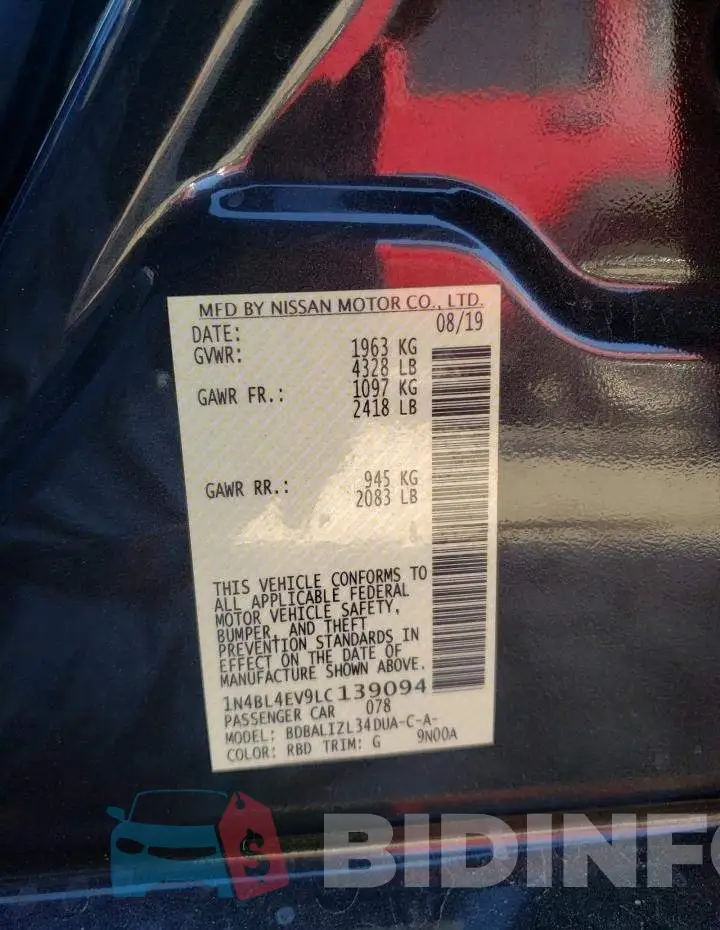 1N4BL4EV9LC139094 Photo# 12