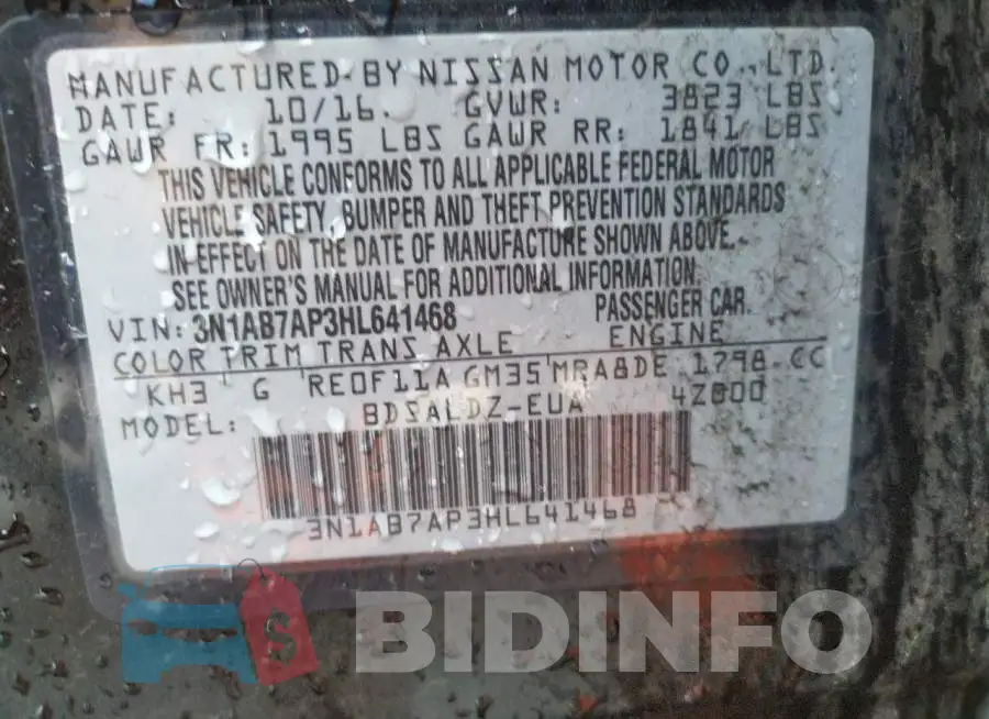 3N1AB7AP3HL641468 Photo# 13